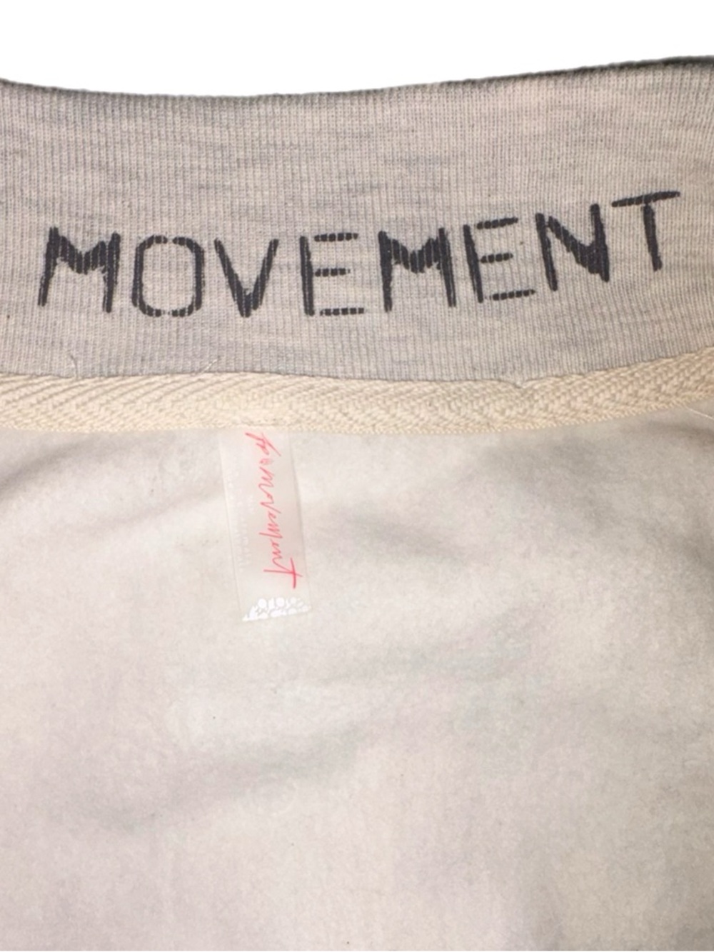 Free People Movement For The Win Fleece Cardigan Oatmeal M NWOT - Picture 6 of 7